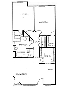 Floorplan-2bd/1Bath